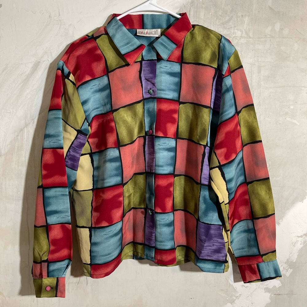 Vintage Balance Button Up Shirt Size: 14
